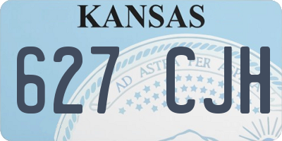 KS license plate 627CJH