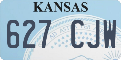 KS license plate 627CJW