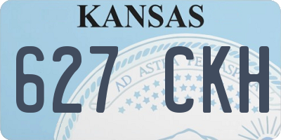 KS license plate 627CKH