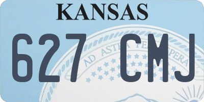 KS license plate 627CMJ