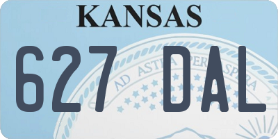 KS license plate 627DAL