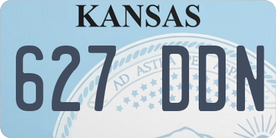 KS license plate 627DDN