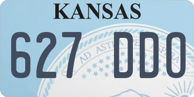 KS license plate 627DDO