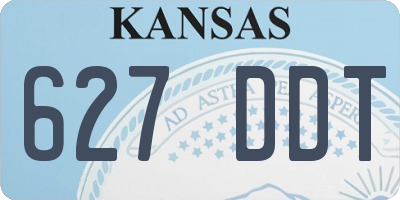 KS license plate 627DDT