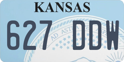 KS license plate 627DDW