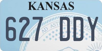 KS license plate 627DDY