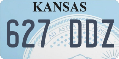 KS license plate 627DDZ