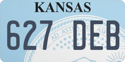 KS license plate 627DEB