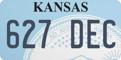 KS license plate 627DEC