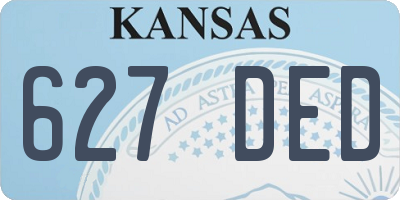 KS license plate 627DED