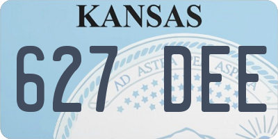 KS license plate 627DEE