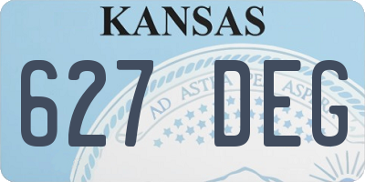 KS license plate 627DEG