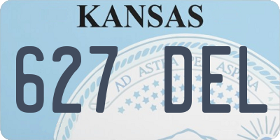 KS license plate 627DEL