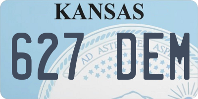 KS license plate 627DEM