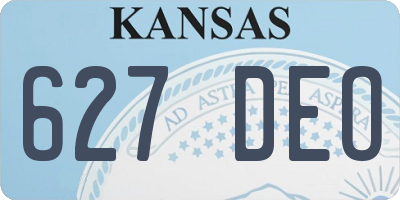 KS license plate 627DEO