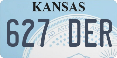 KS license plate 627DER