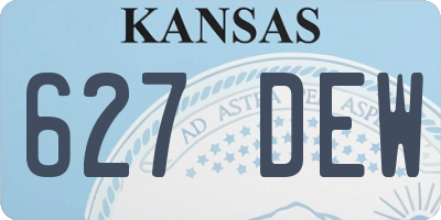 KS license plate 627DEW