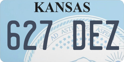 KS license plate 627DEZ
