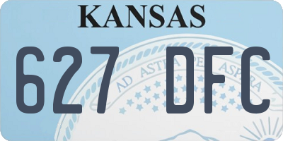 KS license plate 627DFC