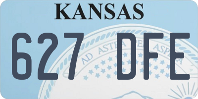 KS license plate 627DFE