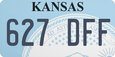 KS license plate 627DFF