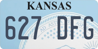KS license plate 627DFG