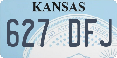 KS license plate 627DFJ