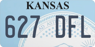 KS license plate 627DFL