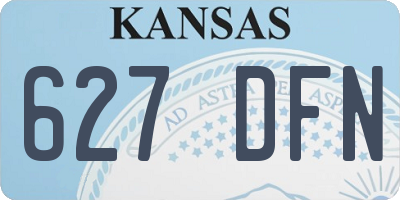 KS license plate 627DFN