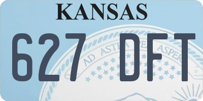 KS license plate 627DFT