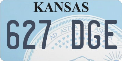 KS license plate 627DGE