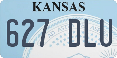 KS license plate 627DLU