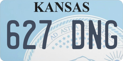 KS license plate 627DNG