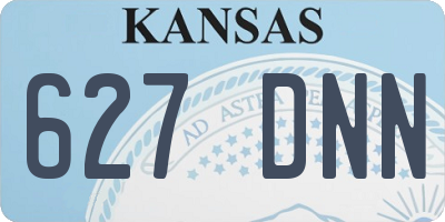 KS license plate 627DNN