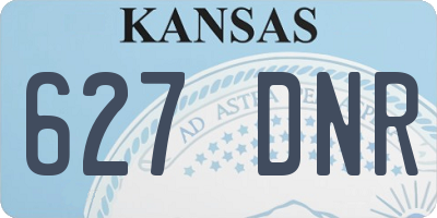 KS license plate 627DNR