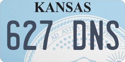 KS license plate 627DNS