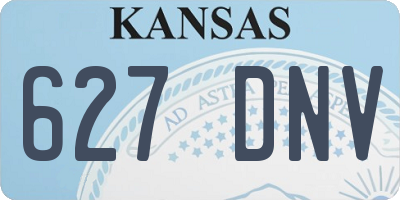 KS license plate 627DNV
