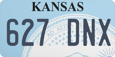 KS license plate 627DNX