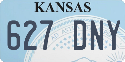 KS license plate 627DNY