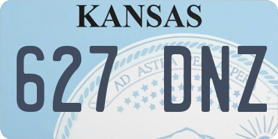 KS license plate 627DNZ