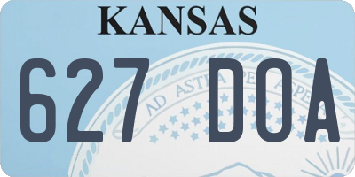 KS license plate 627DOA