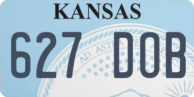 KS license plate 627DOB