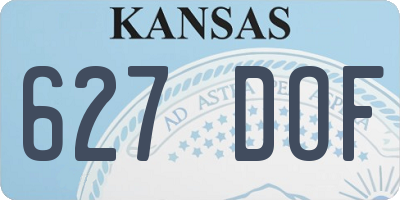 KS license plate 627DOF