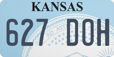 KS license plate 627DOH