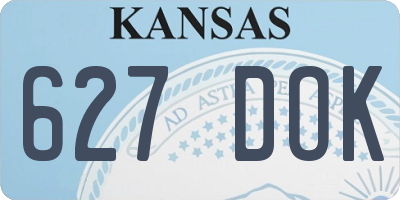 KS license plate 627DOK