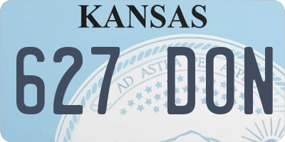 KS license plate 627DON