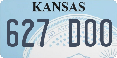 KS license plate 627DOO