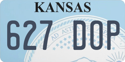 KS license plate 627DOP