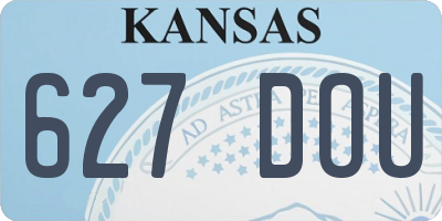 KS license plate 627DOU
