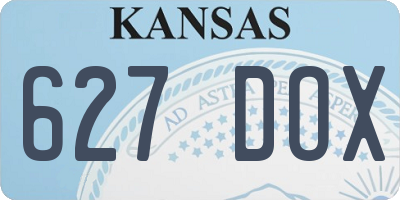 KS license plate 627DOX